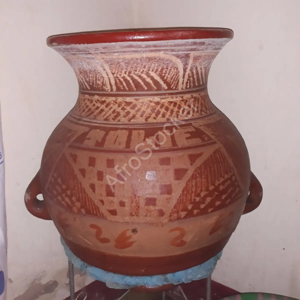 dessin canari africain traditionnel illustration pot en terre cuite artisanat africain