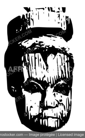 artisanat-masque-africain-noir-blanc Artisanat masque africain noir blanc