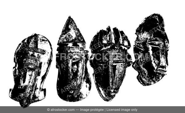 Ensemble masques africaine208