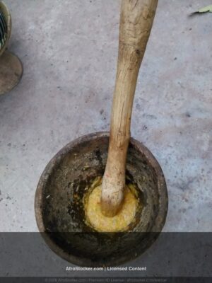 Mortier et Pilon Africain — Ustensile Culinaire Traditionnel