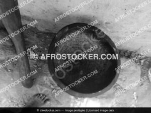 Mortier Pilon Africain Bois — Photographie Africaine Authentique