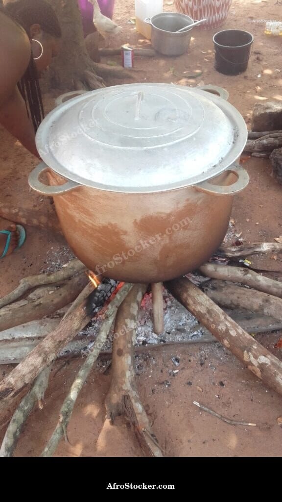 Aluminum Cooking Pot, African Household