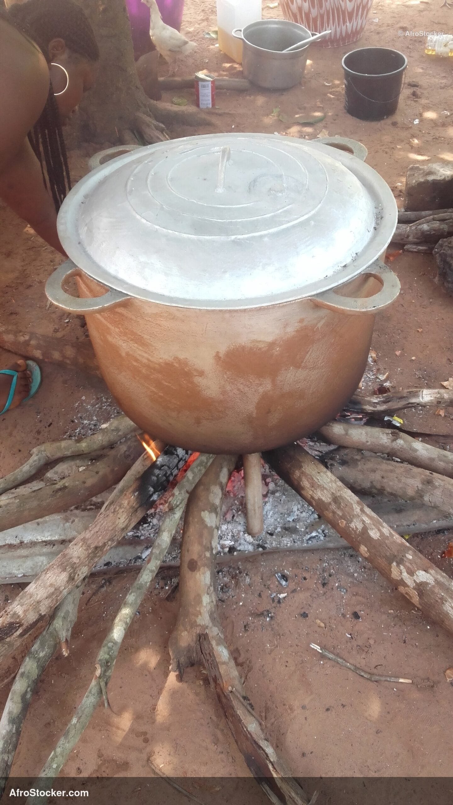 Aluminum Cooking Pot, African Household