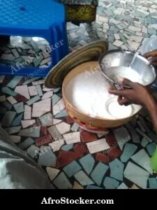 Calabash Bowl with Fresh Milk, Africa
