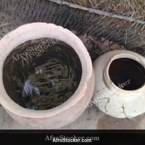 African Canari Filled with Water, Village Life