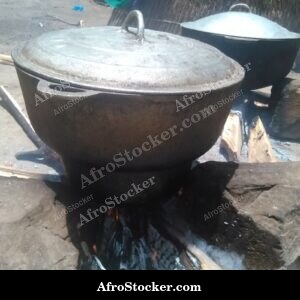 Cast Iron Pot by African Fireplace