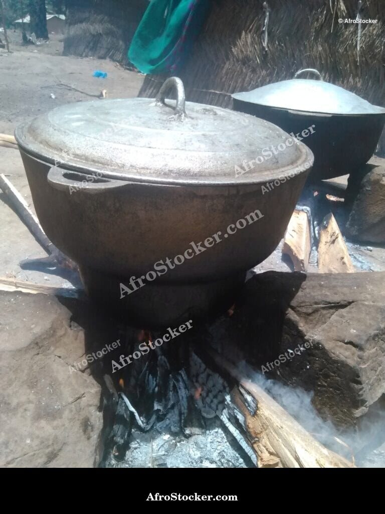 Cast Iron Pot by African Fireplace