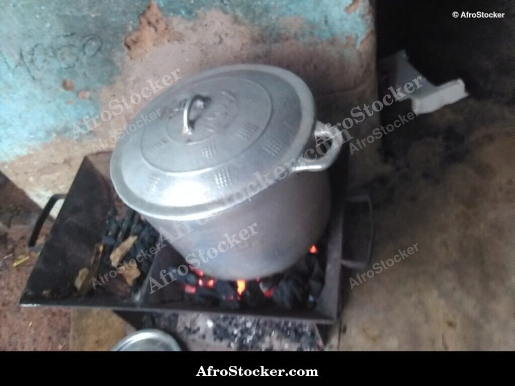 Cooking Pots in a Row, African Kitchen Supplies