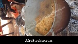 Large Cooking Pots Over Fire, Africa