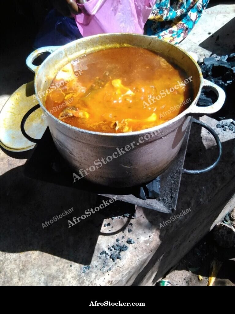 Large African Pot on Wood Fire - AfroStocker