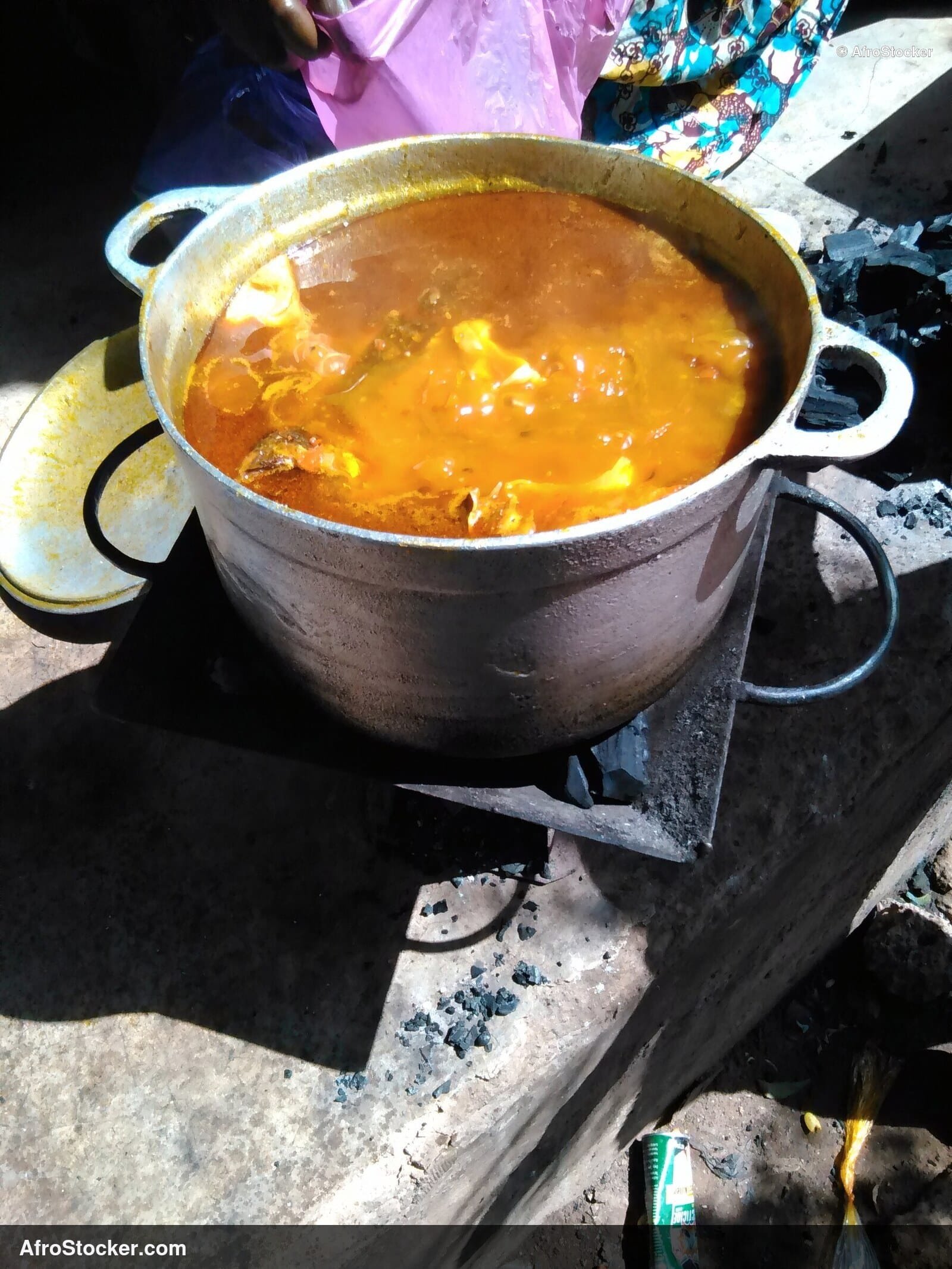 Large African Pot on Wood Fire - AfroStocker