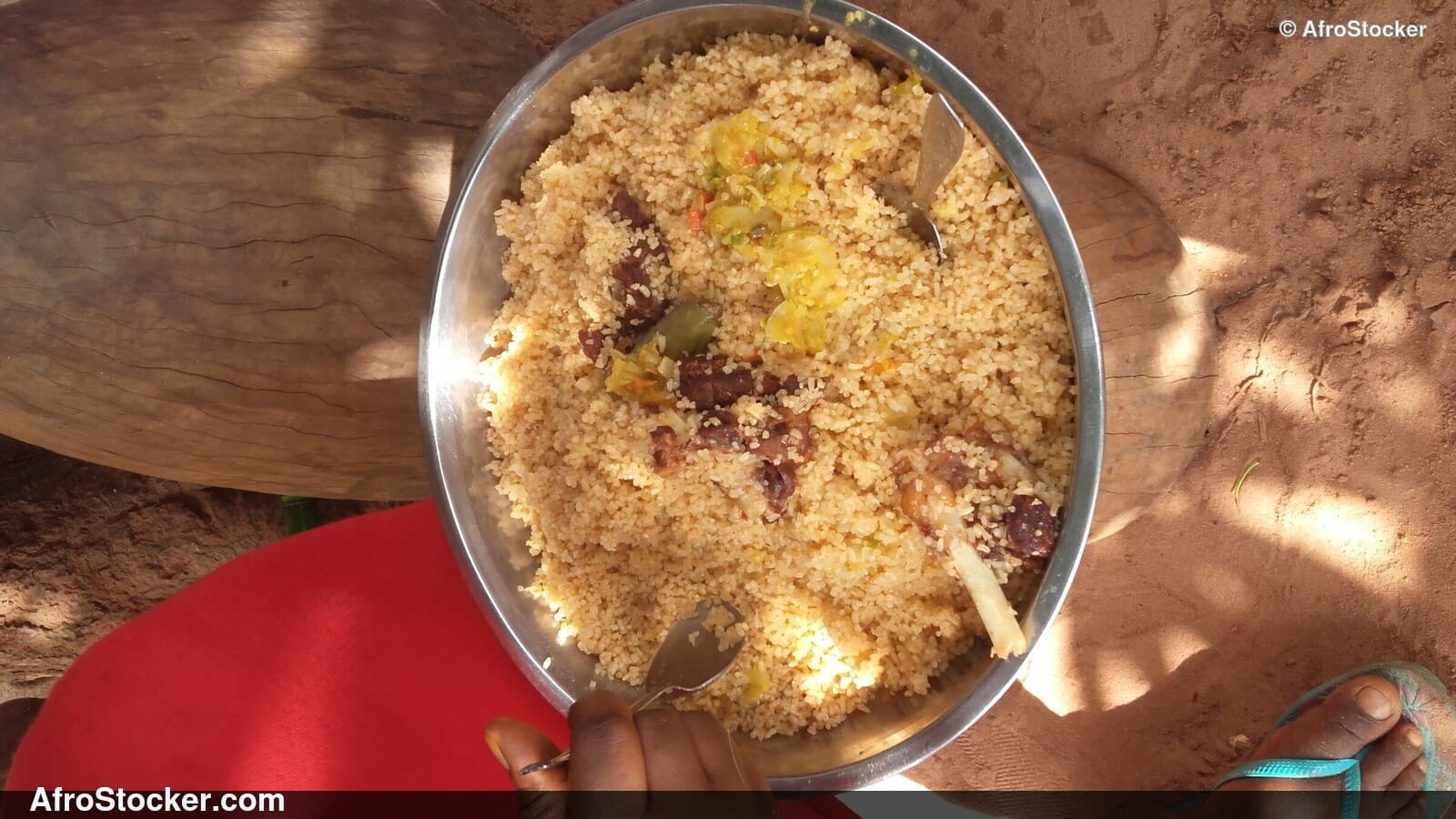 Jollof Rice with Vegetable Side Dish - AfroStocker