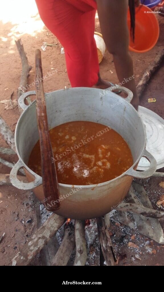 large cooking pot village kitchen africa