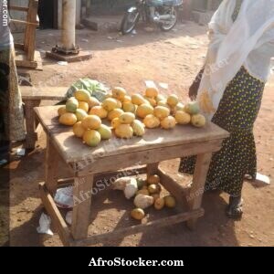 Mango Vendor Selling on Street, Africa