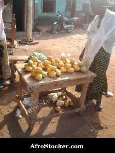 Mango Vendor Selling on Street, Africa