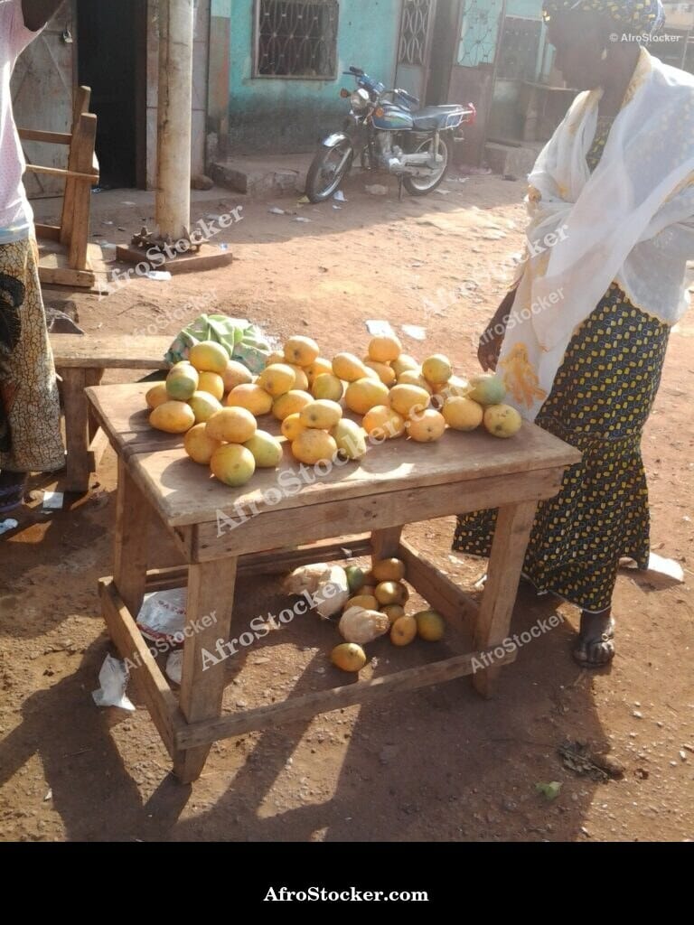 Mango Vendor Selling on Street, Africa