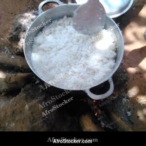 African Cooking Pot Over Wood Fire - AfroStocker