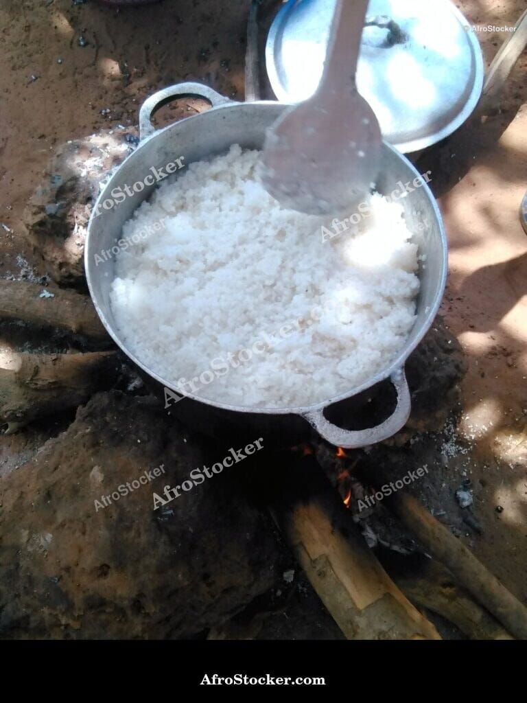 African Cooking Pot Over Wood Fire - AfroStocker