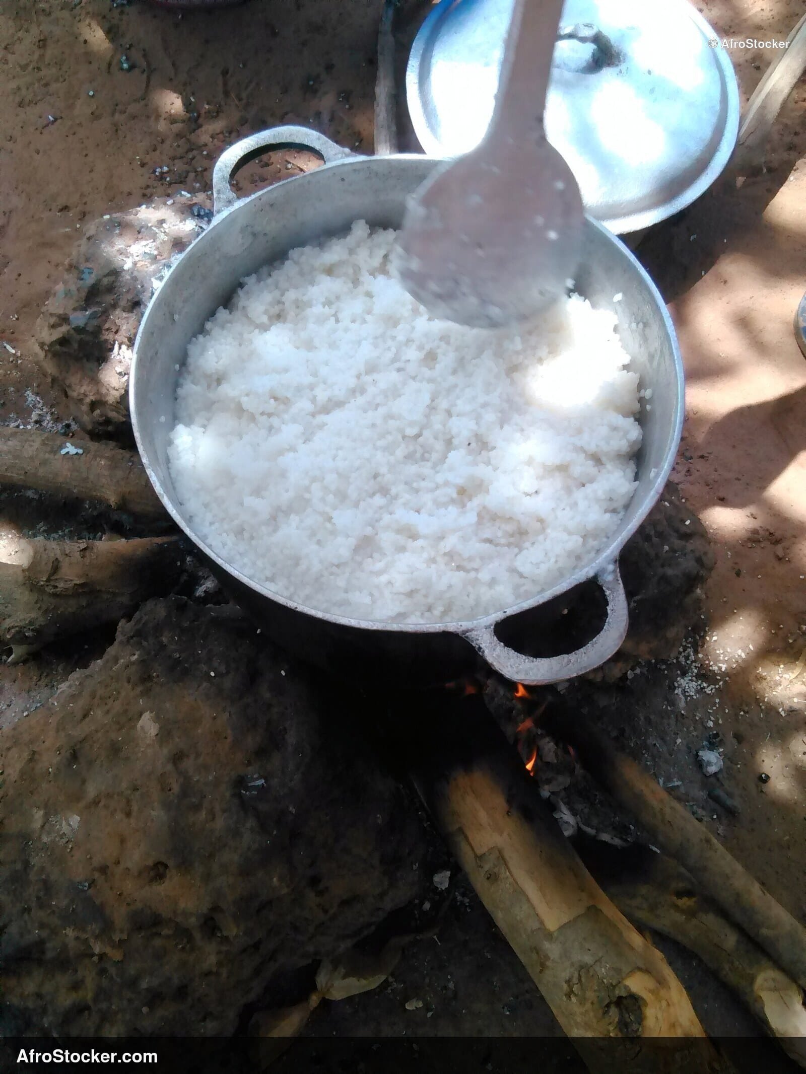 African Cooking Pot Over Wood Fire - AfroStocker