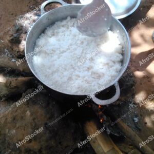 African Cooking Pot Over Wood Fire - AfroStocker