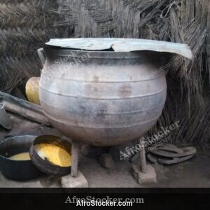 African Copper Cooking Pot, Traditional Kitchen