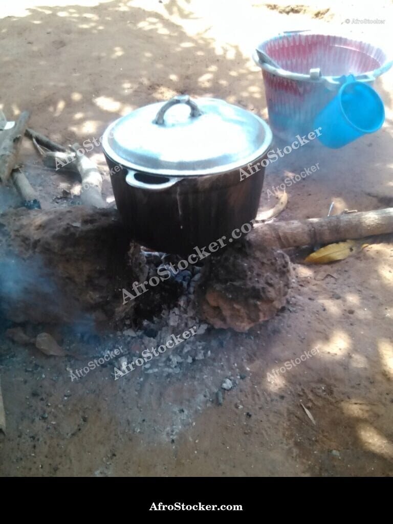 Traditional African Cooking Pot Over Wood Fire - AfroStocker