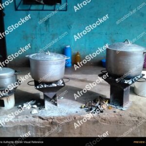 Multiple Pots Over Fire, African Cooking - AfroStocker