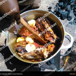 Pots with Dried Fish Sauce, Africa - AfroStocker