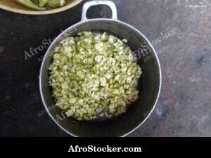 Okra Stew Cooking in African Pots
