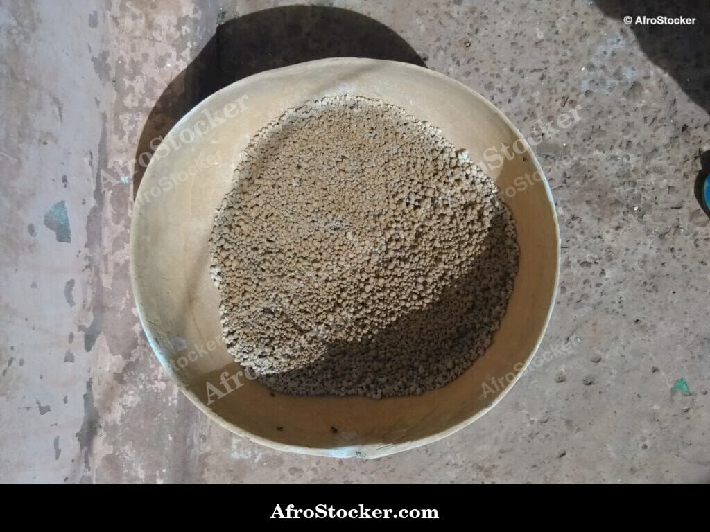 millet ball grain texture africa closeup