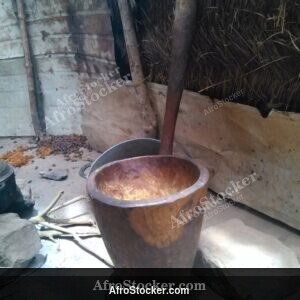 African Mortar and Pestle, Traditional Cooking