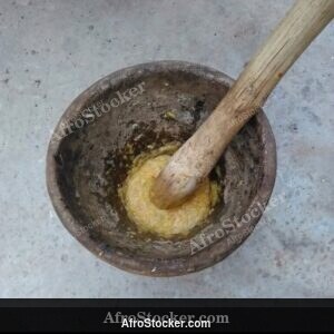 African Kitchen Mortar and Pestle, Wooden Tool