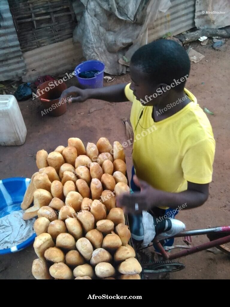 Traditional African Bread at Bakery - AfroStocker