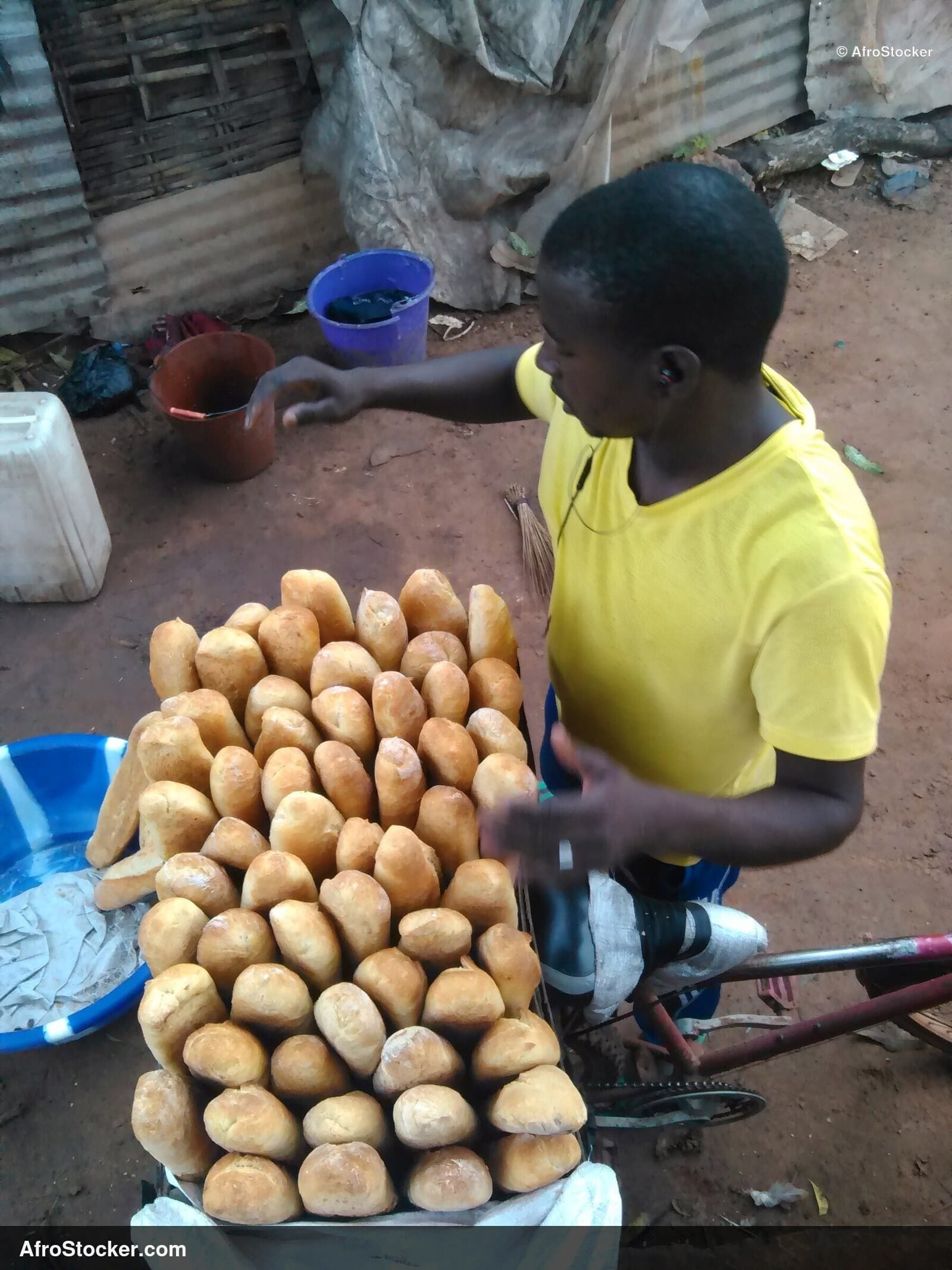 Traditional African Bread at Bakery - AfroStocker