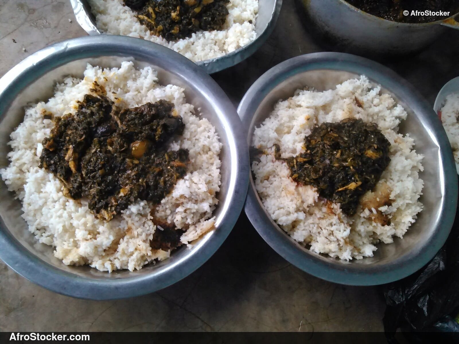 Rice with Leaf Sauce, West African Dish - AfroStocker