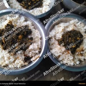 Rice with Leaf Sauce, West African Dish - AfroStocker