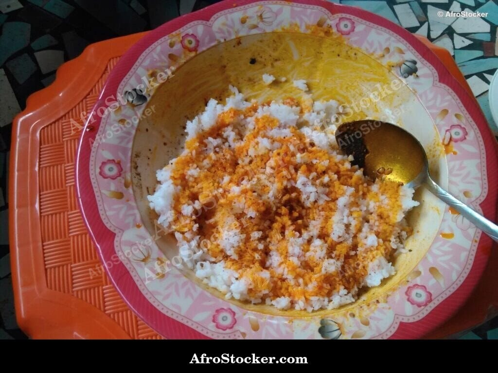 rice red palm oil west african cuisine dish