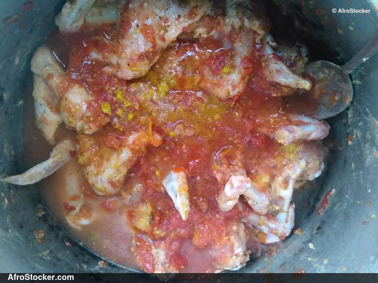 Chicken Sauce with Cooking Pots, Africa - AfroStocker