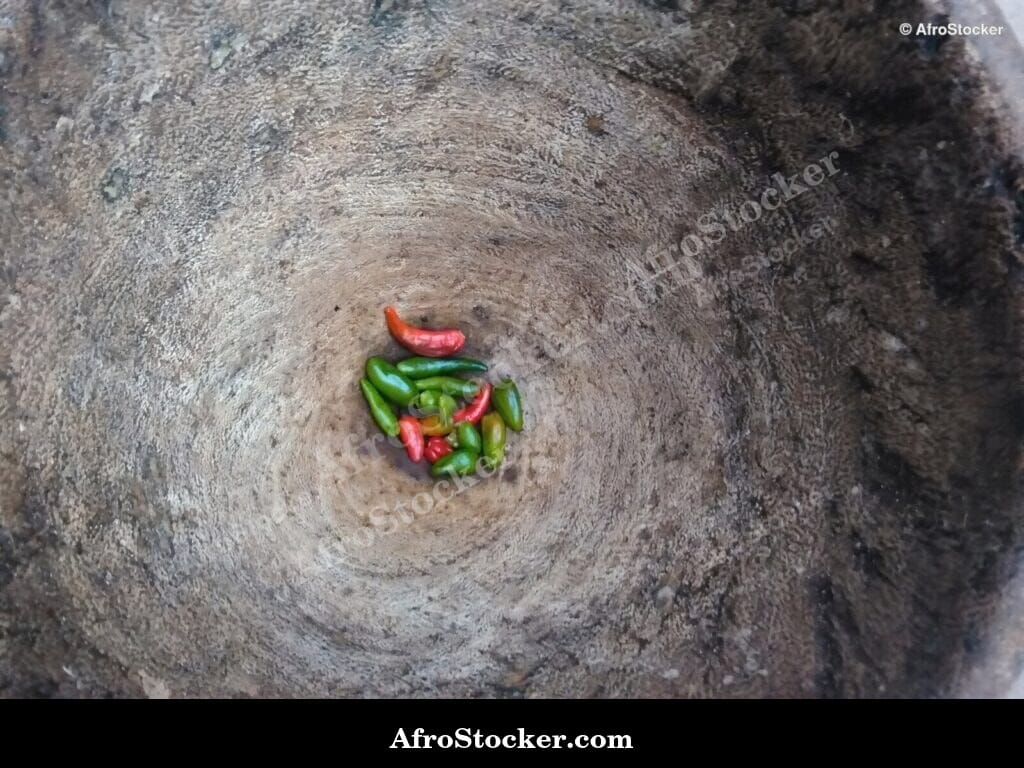 Traditional Wooden Mortar and Pestle, Africa