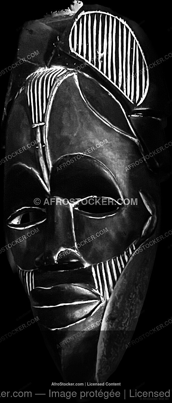Wall Art B&W - Masque Africain HD — Collection Art et Artisanat Wall Art B&W Masque Africain HD — Collection Art et Artisanat