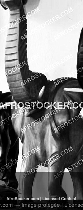 Wall Art B&W - Masque Africain Noir et Blanc — Portrait Artistique Wall Art B&W Masque Africain Noir et Blanc — Portrait Artistique