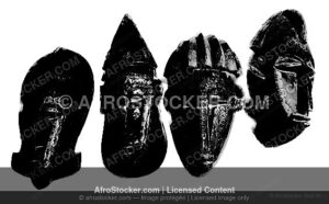 Wall Art B&W - Masque Cérémoniel Africain — Patrimoine Culturel Wall Art B&W Masque Cérémoniel Africain — Patrimoine Culturel