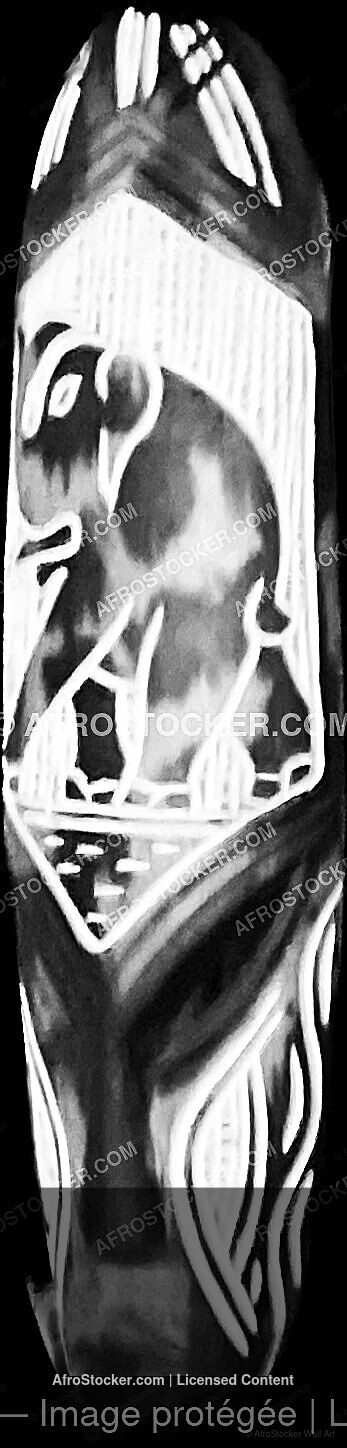 Wall Art B&W - Masque Africain en Bois — Artisanat Traditionnel Wall Art B&W Masque Africain en Bois — Artisanat Traditionnel