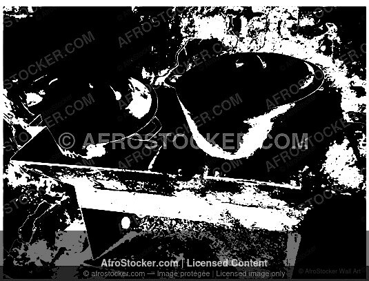 Wall Art B&W - Masque Africain Authéntique — Culture et Rites Africains Wall Art B&W Masque Africain Authéntique — Culture et Rites Africains