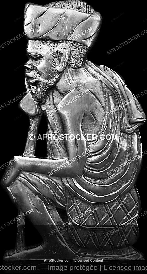 Wall Art B&W Masque Africain HD — Collection Art et Artisanat