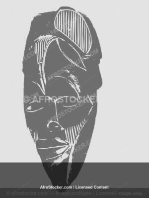 Wall Art Gold Masque Art Africain — Expression Culturelle Traditionnelle