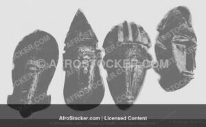 Wall Art Gold - Masque Cérémoniel Africain — Patrimoine Culturel Wall Art Gold Masque Cérémoniel Africain — Patrimoine Culturel