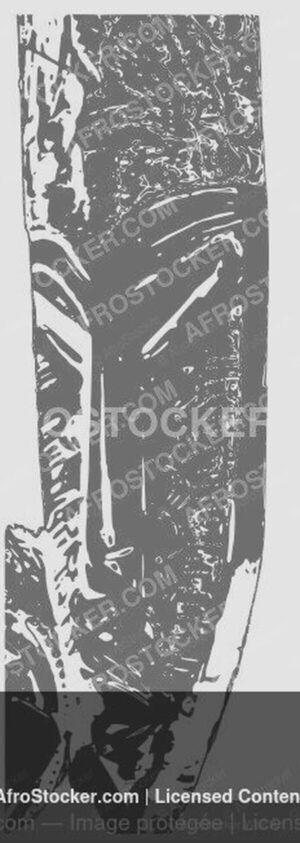 Wall Art Gold Masque Ritual Africain — Heritage Spirituel Afrique