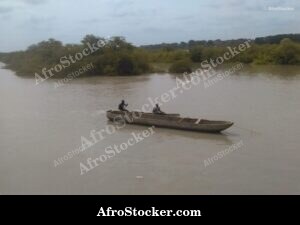 Canoe In Open Sea Africa
