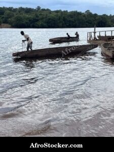 Fisherman Canoe Open Sea Africa